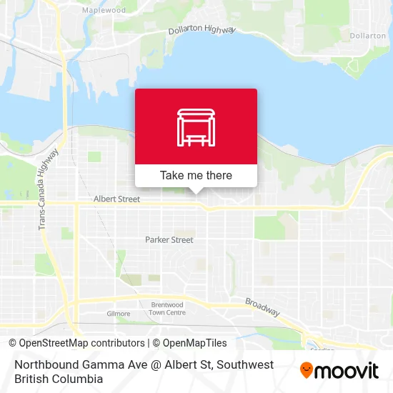 Northbound Gamma Ave @ Albert St map