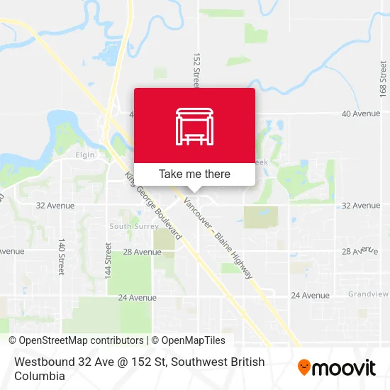 Westbound 32 Ave @ 152 St map
