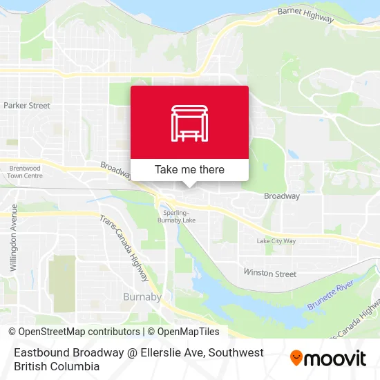 Eastbound Broadway @ Ellerslie Ave map