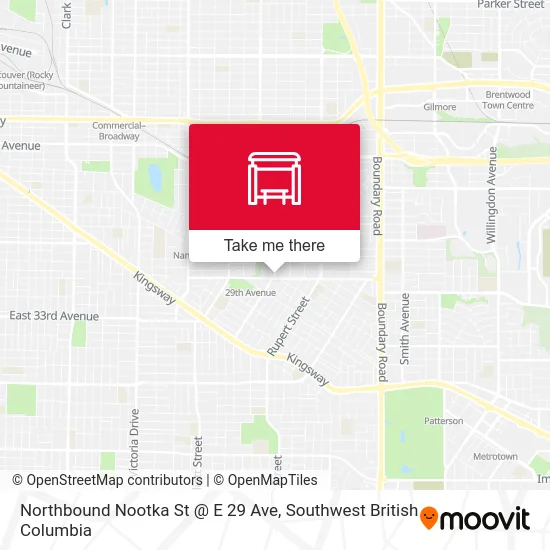 Northbound Nootka St @ E 29 Ave map