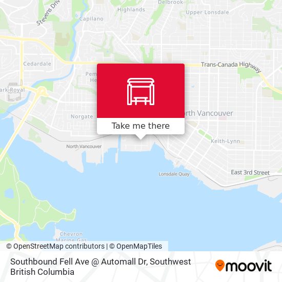 Southbound Fell Ave @ Automall Dr map