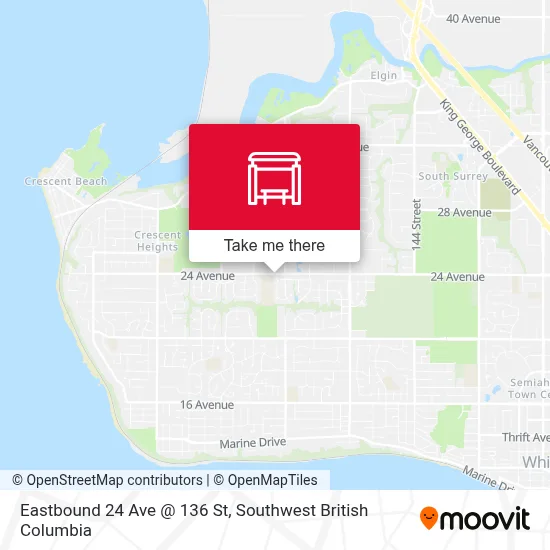 Eastbound 24 Ave @ 136 St map