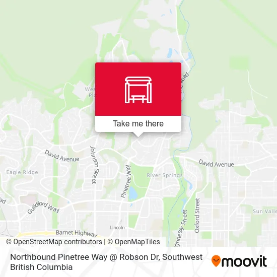 Northbound Pinetree Way @ Robson Dr map
