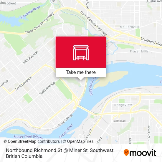 Northbound Richmond St @ Miner St map