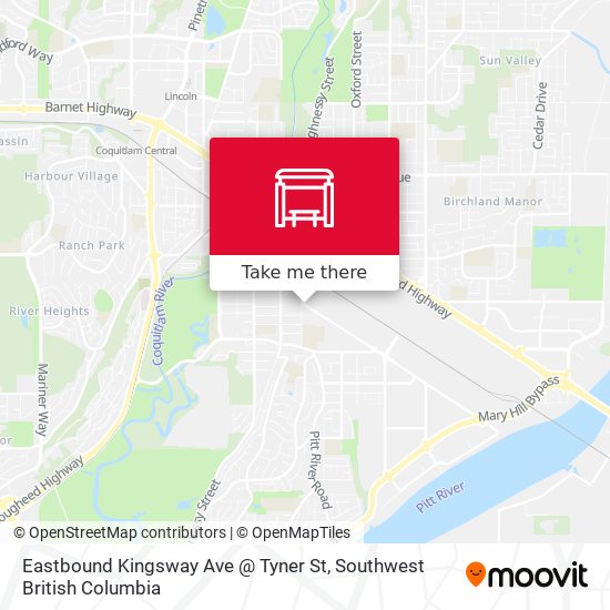 Eastbound Kingsway Ave @ Tyner St map