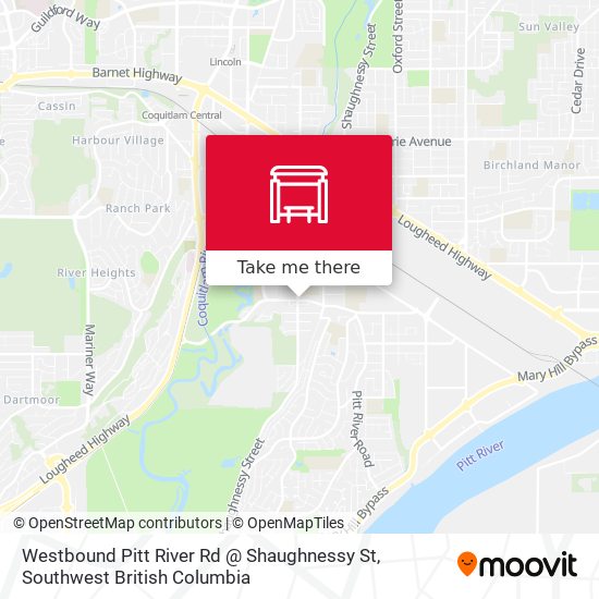 Westbound Pitt River Rd @ Shaughnessy St map