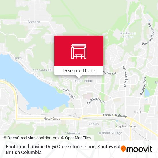 Eastbound Ravine Dr @ Creekstone Place map
