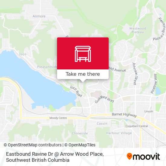Eastbound Ravine Dr @ Arrow Wood Place map