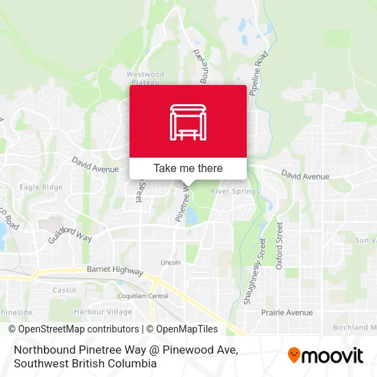 Northbound Pinetree Way @ Pinewood Ave map