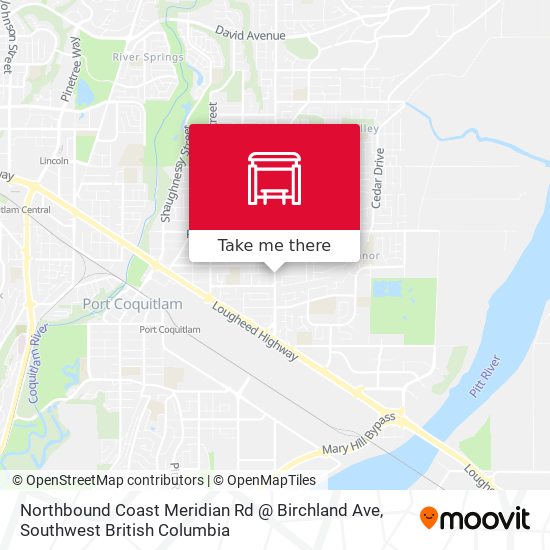Northbound Coast Meridian Rd @ Birchland Ave map