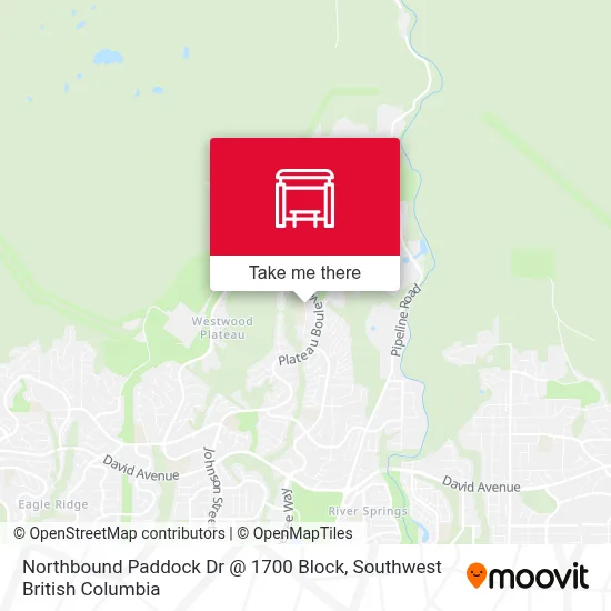 Northbound Paddock Dr @ 1700 Block map