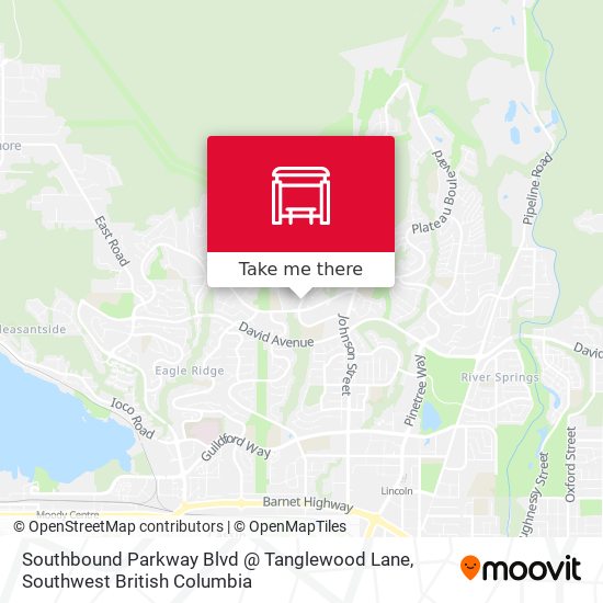 Southbound Parkway Blvd @ Tanglewood Lane map