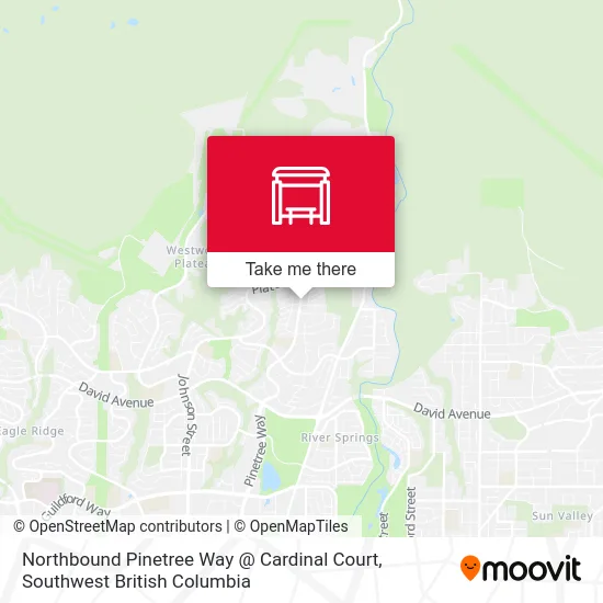 Northbound Pinetree Way @ Cardinal Court map