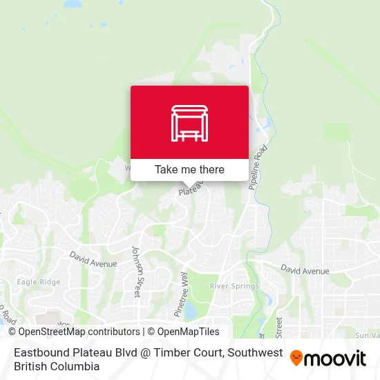 Eastbound Plateau Blvd @ Timber Court map