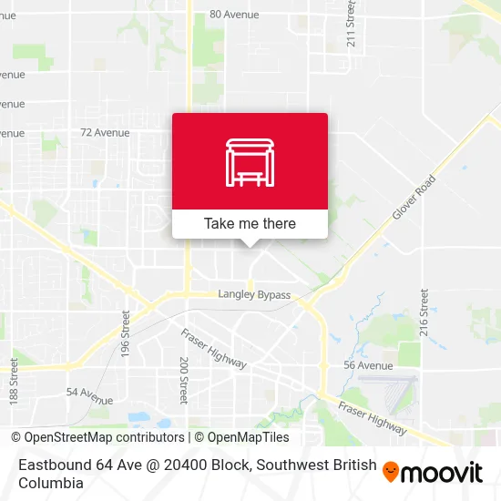 Eastbound 64 Ave @ 20400 Block map