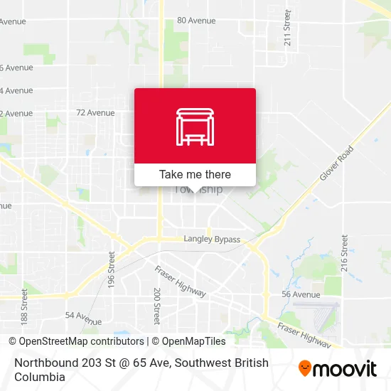 Northbound 203 St @ 65 Ave map