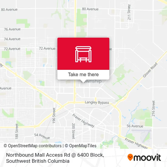 Northbound Mall Access Rd @ 6400 Block map