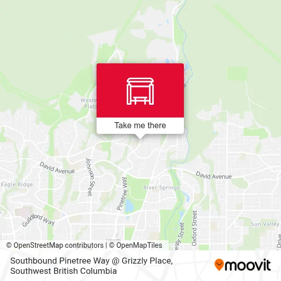 Southbound Pinetree Way @ Grizzly Place map