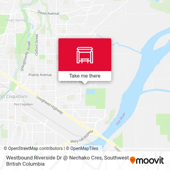Westbound Riverside Dr @ Nechako Cres map