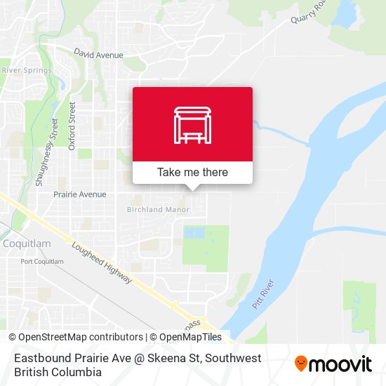 Eastbound Prairie Ave @ Skeena St map