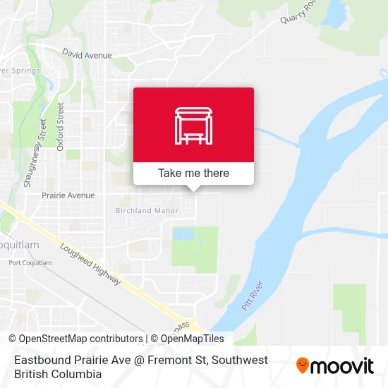 Eastbound Prairie Ave @ Fremont St map