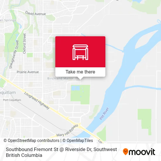 Southbound Fremont St @ Riverside Dr map
