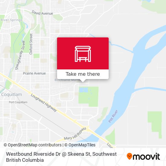Westbound Riverside Dr @ Skeena St map