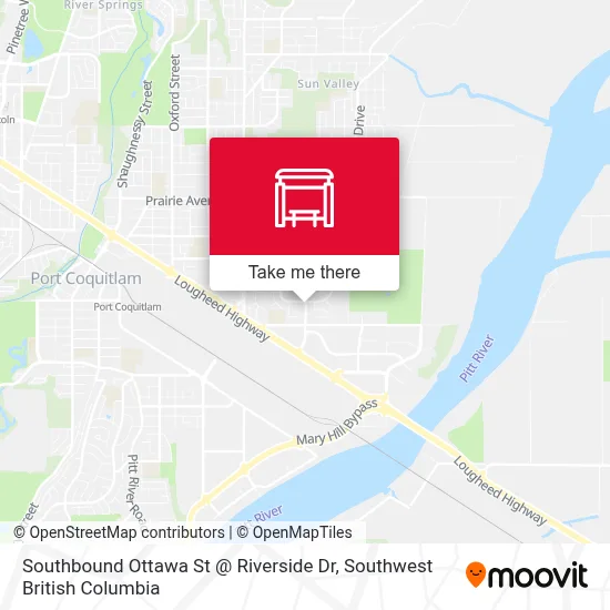 Southbound Ottawa St @ Riverside Dr map