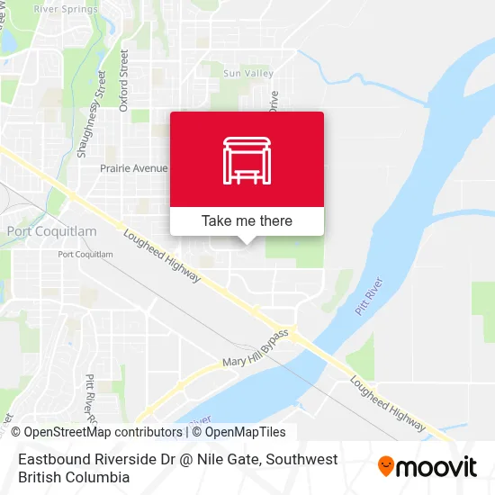 Eastbound Riverside Dr @ Nile Gate map
