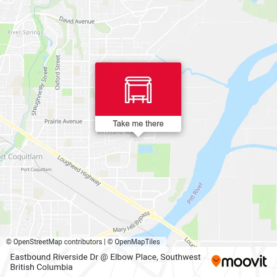 Eastbound Riverside Dr @ Elbow Place map
