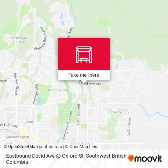 Eastbound David Ave @ Oxford St map