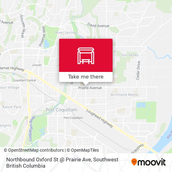 Northbound Oxford St @ Prairie Ave map