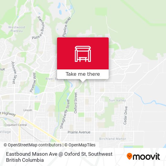 Eastbound Mason Ave @ Oxford St map