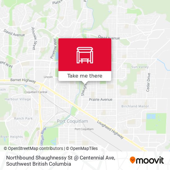 Northbound Shaughnessy St @ Centennial Ave map
