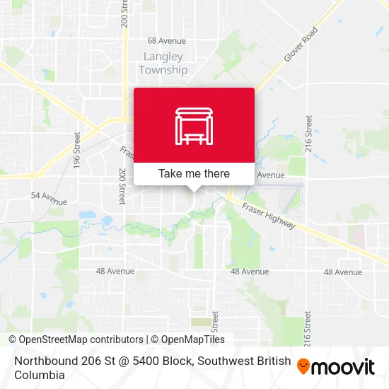 Northbound 206 St @ 5400 Block map