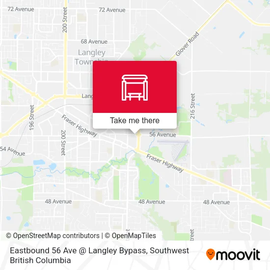 Eastbound 56 Ave @ Langley Bypass map
