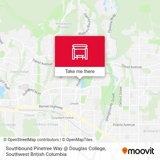 Southbound Pinetree Way @ Douglas College map