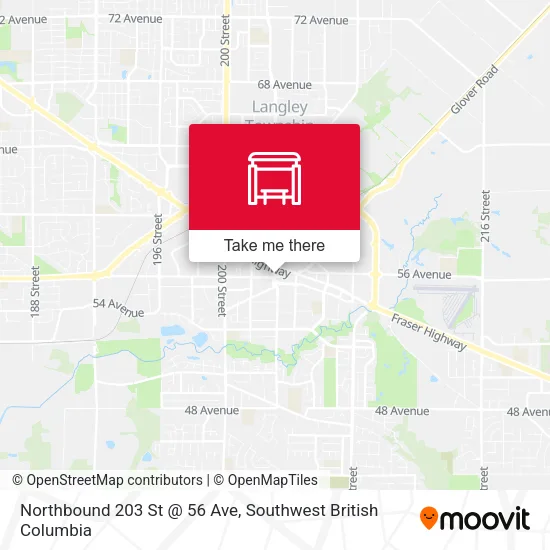 Northbound 203 St @ 56 Ave map