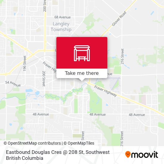 Eastbound Douglas Cres @ 208 St plan