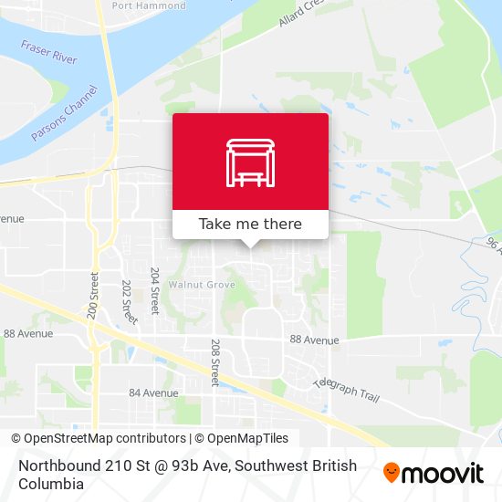 Northbound 210 St @ 93b Ave map