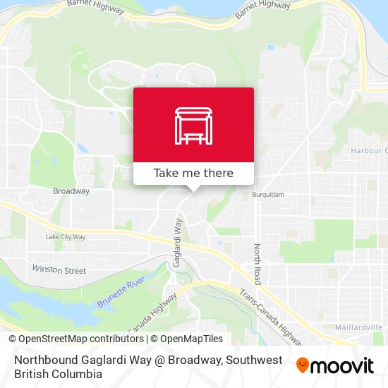 Northbound Gaglardi Way @ Broadway plan