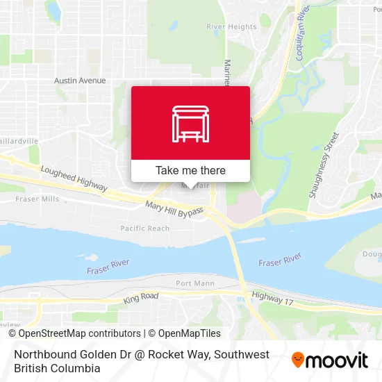 Northbound Golden Dr @ Rocket Way map