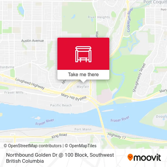 Northbound Golden Dr @ 100 Block map