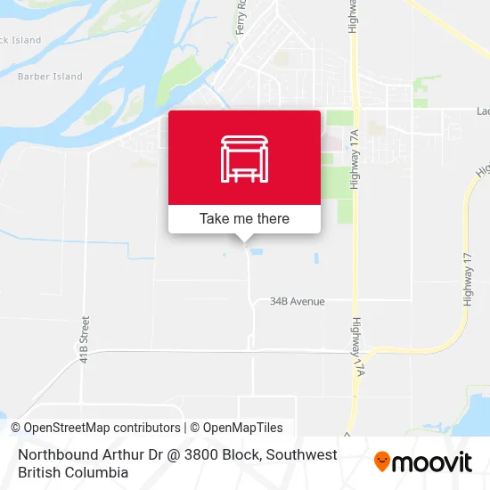Northbound Arthur Dr @ 3800 Block map