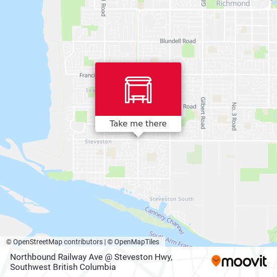 Northbound Railway Ave @ Steveston Hwy map