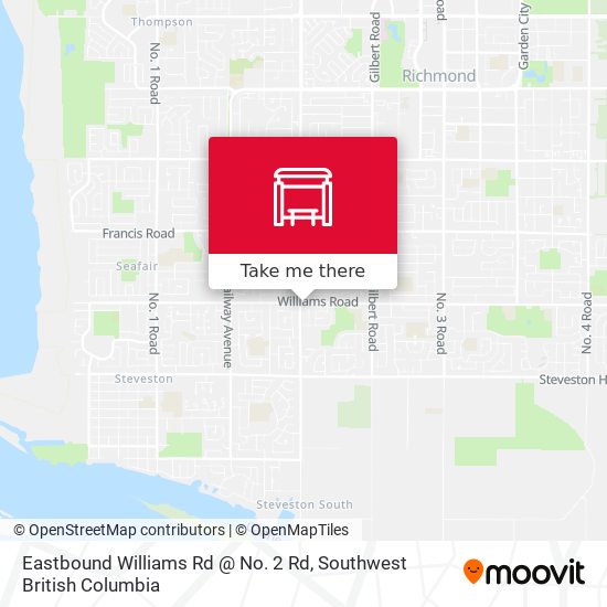 Eastbound Williams Rd @ No. 2 Rd map