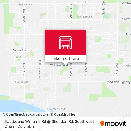Eastbound Williams Rd @ Sheridan Rd map