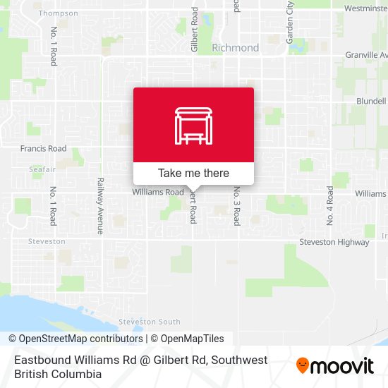 Eastbound Williams Rd Gilbert Rd stop Routes, Schedules, and Fares