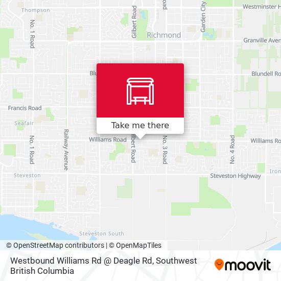 Westbound Williams Rd @ Deagle Rd map