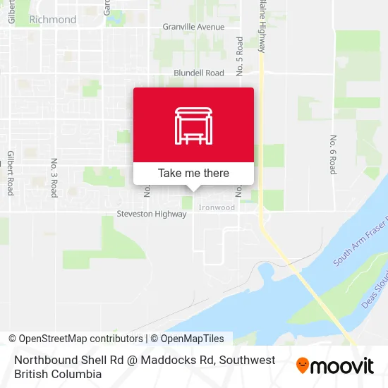 Northbound Shell Rd @ Maddocks Rd map